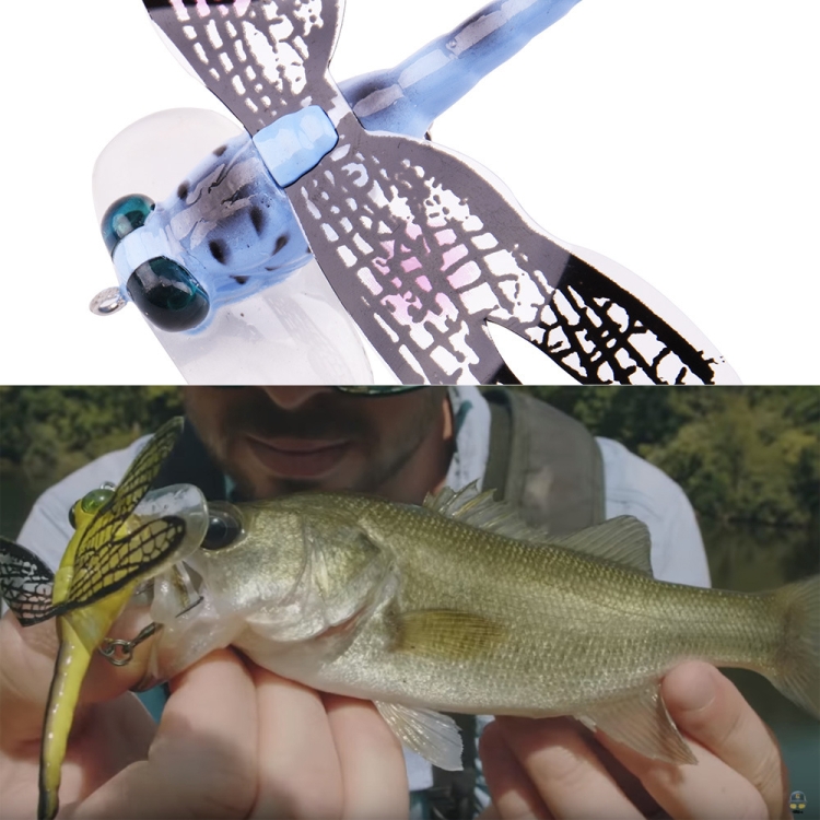 QT01 7cm / 6g Flying Fishing Bait Long Hook Bionic Dragonfly Bait