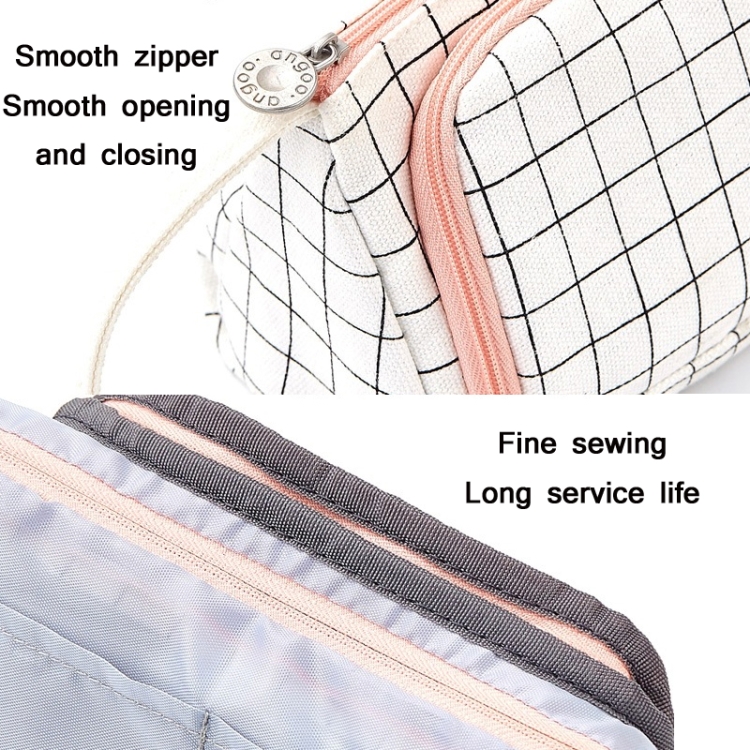 Angoo Pencil Case Large Capacity Zipper Pencil Case Canvas Pencil Bag For  Cute Students School Stationery Supplies - Semiramees Web Site