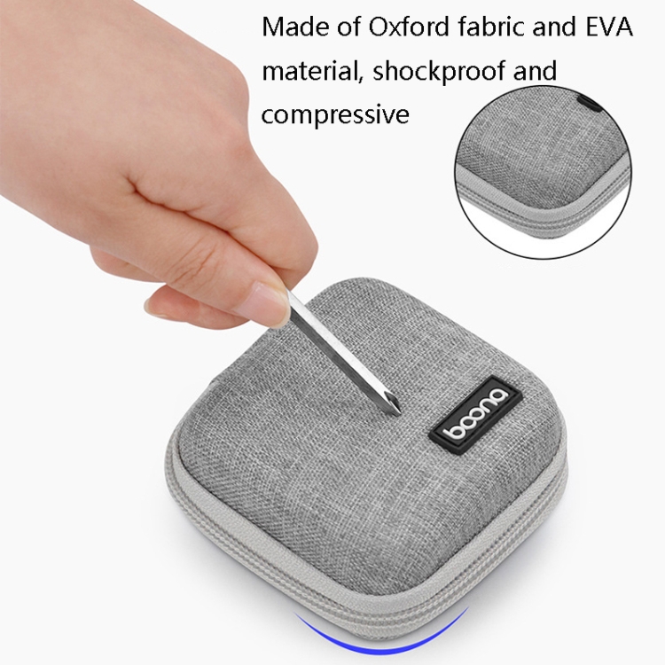 2 PCS Baona BN-F001 Headset Oxford EVA Storage Box Data Cable Charger Organizing Box(Gray) 2 PCS Baona BN-F001 Headset Oxford EVA Storage Box Data Cable Charger Organizing Box(Gray)