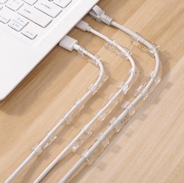 5 Sets / 100 PCS Wire Storage Retainer Nail-Free Self-Adhesive Data Cable Buckle, Size: S for 3-5mm
