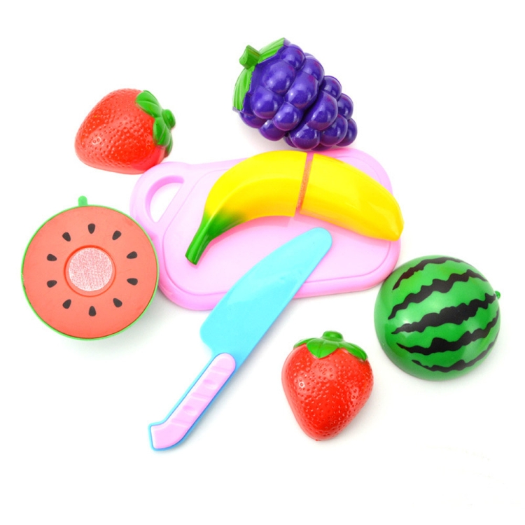 Fai finta di giocare in plastica per alimenti giocattolo da taglio frutta  verdura per bambini, colore casuale e stile 12 pezzi / set