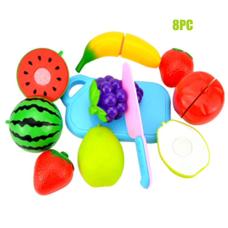 Fai finta di giocare in plastica cibo giocattolo taglio frutta verdura per  bambini, colore casuale e stile 8 pezzi / set