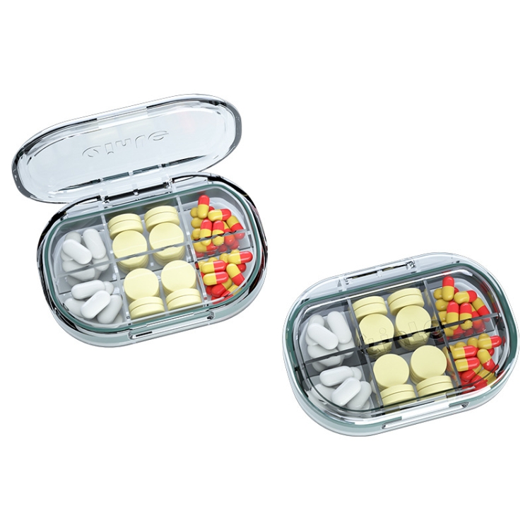 Transparent Pill Box, Portable Mini Medicine Container, Moisture