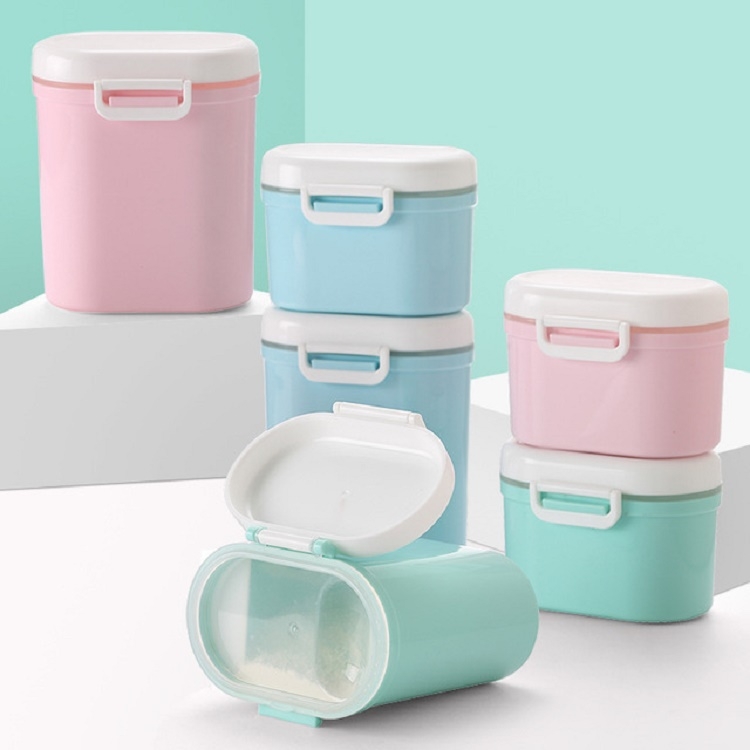 Boîte de lait en poudre portable pour bébé Boîte de rangement pour  conteneur de nourriture Boîte d'alimentation pour enfants Boîte en PP,  taille: Large 12,5 × 9,5 × 15 cm (rose)