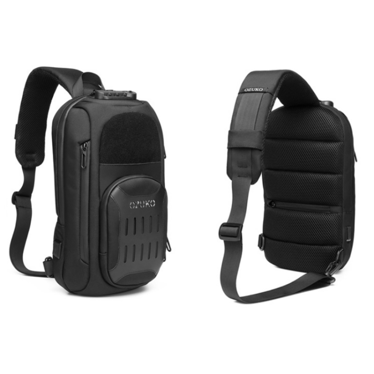 Ozuko 9361 Men Multifunctional Waterproof Crossbody Motorcycle Chest