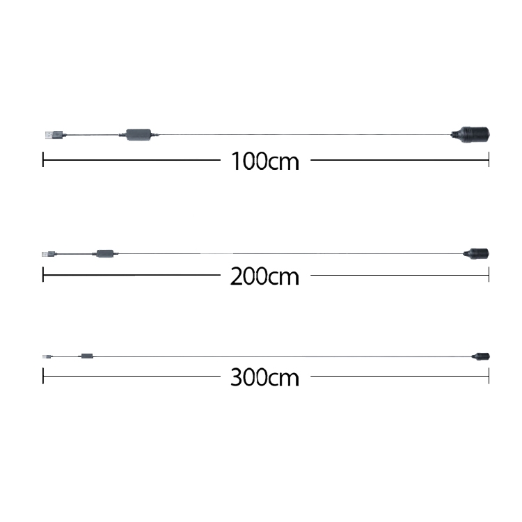 5V Turn 12V USB To Cigarette Lighter Socket Female Head Driving Recorder Mobile Power Cord, Specification: 1.2m - B1
