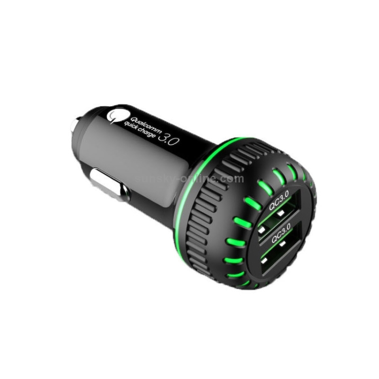 G1S QC 3.0 Fast Charge Car Charger Dual USB Cigarette Lighter(Black) G1S QC 3.0 Fast Charge Car Charger Dual USB Cigarette Lighter(Black)