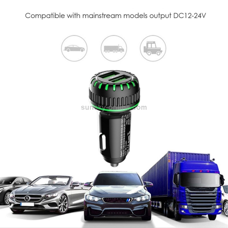 G1S QC 3.0 Fast Charge Car Charger Dual USB Cigarette Lighter(Black) G1S QC 3.0 Fast Charge Car Charger Dual USB Cigarette Lighter(Black)