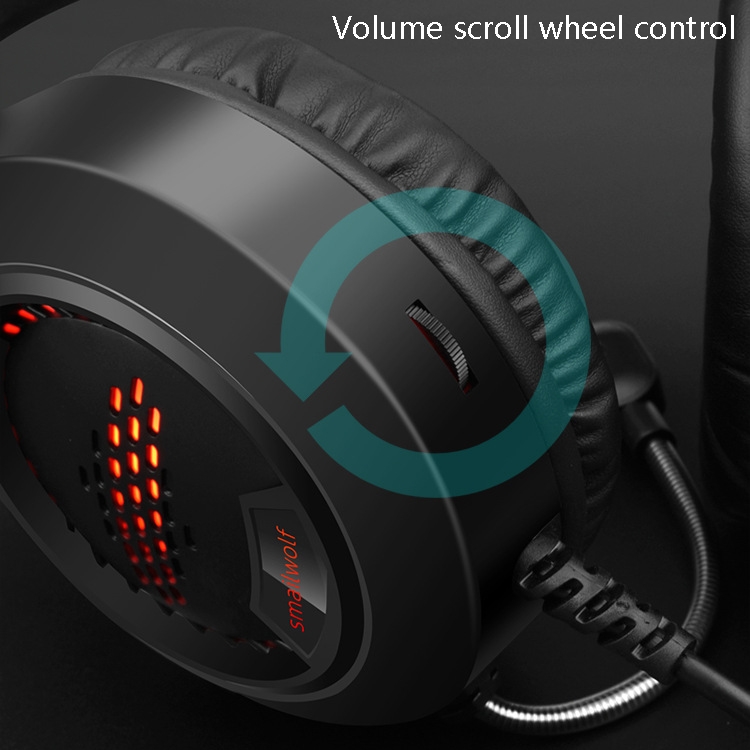 Smailwolf A1 Casque USB USB de jeu lumineux RVB avec microphone (noir)