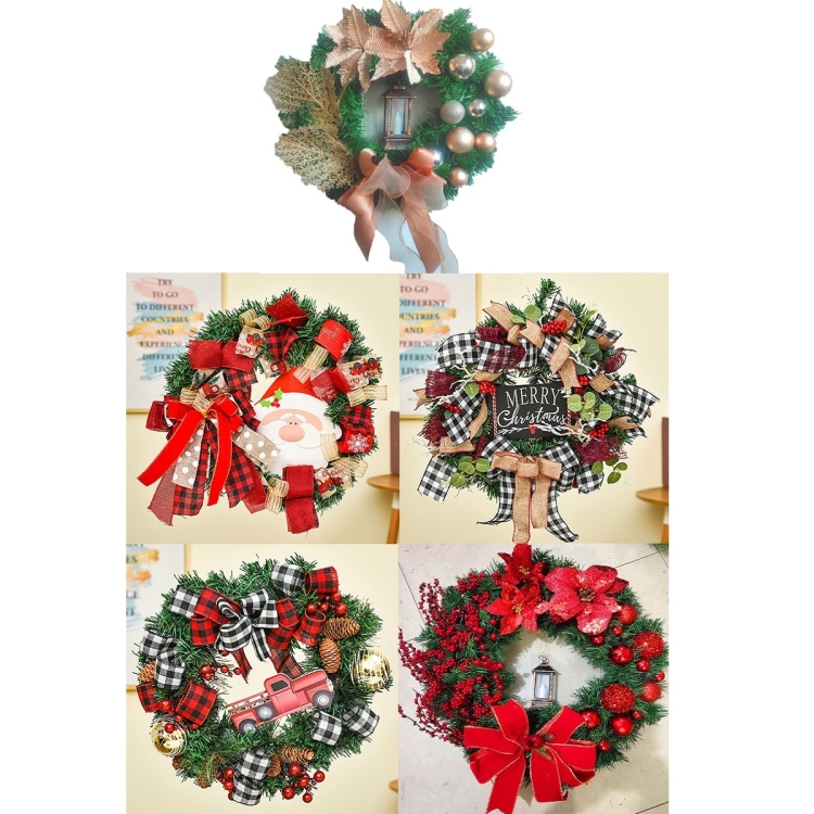 Décorations de Noël Courrande de canne Guirlande Cintre de porte