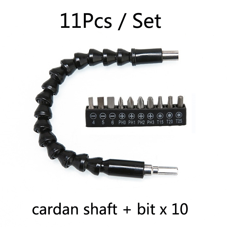 2 Sets Electric Drill Universal Coupling Sleeve Bit Set Multifunctional Flexible  Shaft Electric Drill Accessory Set, Style: 11 PCS / Set