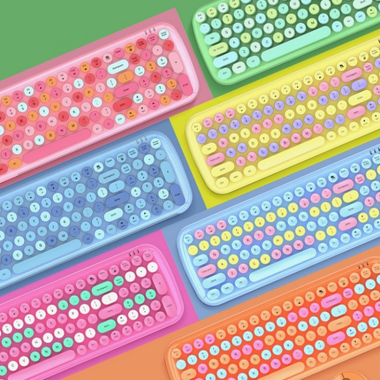 Conjunto de teclado inalámbrico de color de MOFII Candy XR (color de mezcla rosa) - B1