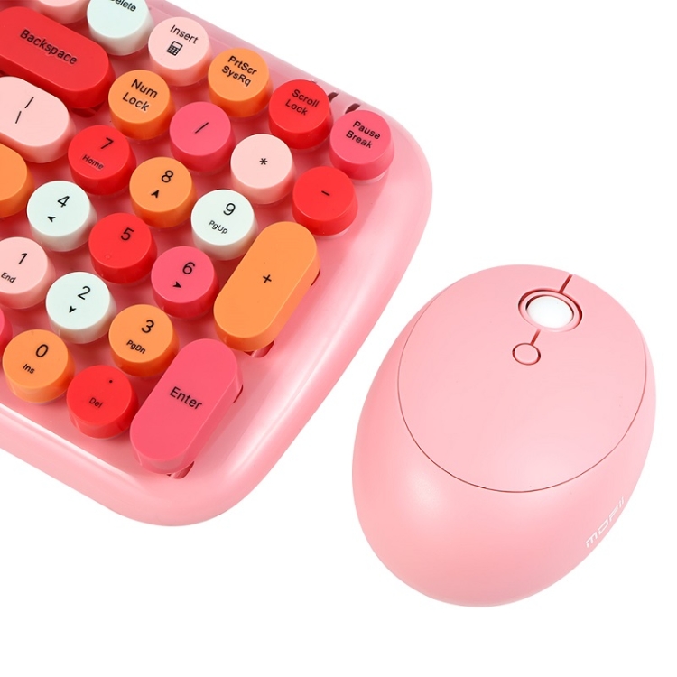 Conjunto de teclado inalámbrico de color de MOFII Candy XR (color de mezcla rosa) - B2