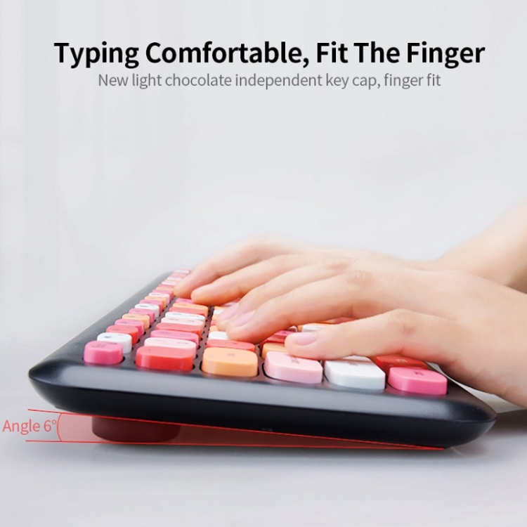 MOFII 888 2.4G Conjunto de ratón del teclado inalámbrico con la ranura del teléfono de la tableta (gris negro) - B3