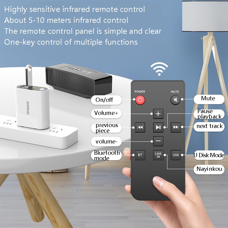 RAYEE K8 Remote Control Version 2 in 1 Bluetooth 5.0 Receiver & Transmitter Audio Adapter Support Fast Charge U Disk, US Plug RAYEE K8 Remote Control Version 2 in 1 Bluetooth 5.0 Receiver & Transmitter Audio Adapter Support Fast Charge U Disk, US Plug