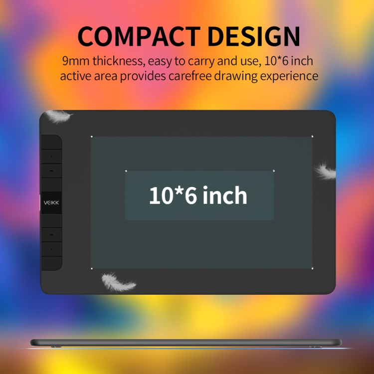 VEIKK VK1060 Tablet Pintado a mano Tablero de pintura electrónica se puede conectar a teléfono móvil - 6