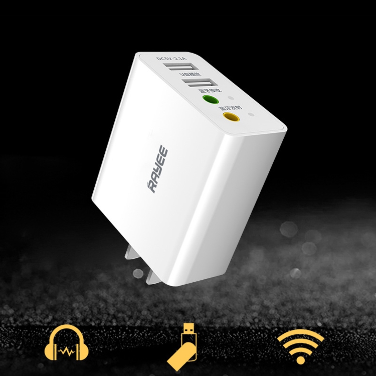 RAEYY D80 Bluetooth Adapter Audio Receiver Support 2.1A Dual USB Fast Charge, US Plug RAEYY D80 Bluetooth Adapter Audio Receiver Support 2.1A Dual USB Fast Charge, US Plug