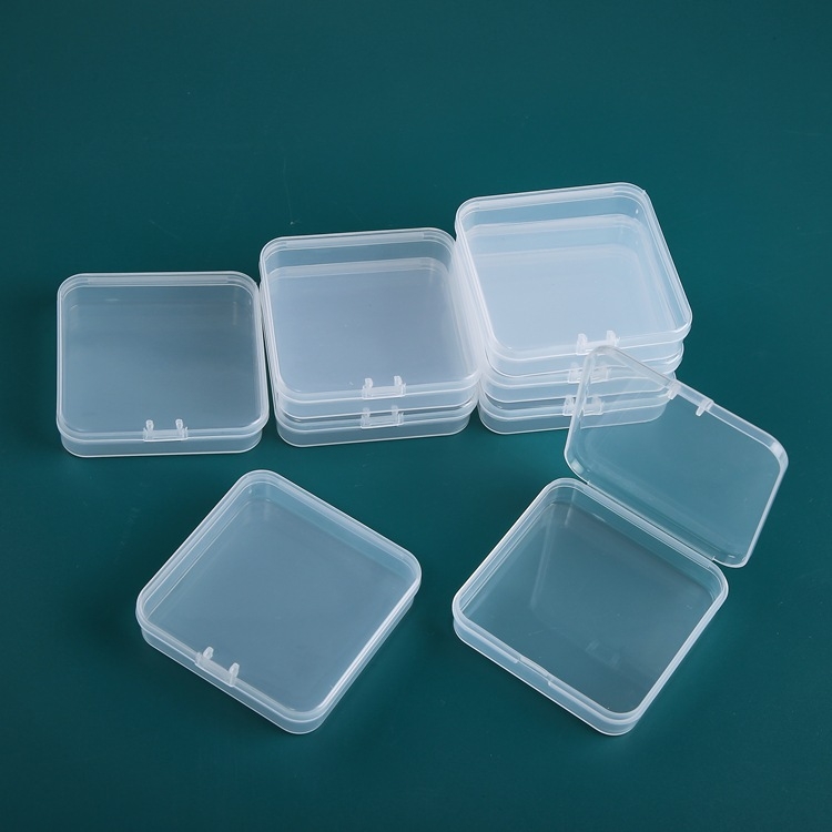 Small Plastic Box, 20 Pieces Square Clear Plastic, Small Storage