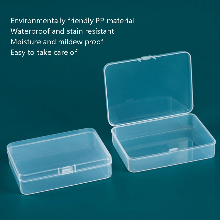 10 PCS Rectangular PP Plastic Box Transparent Packaging Box With Cover