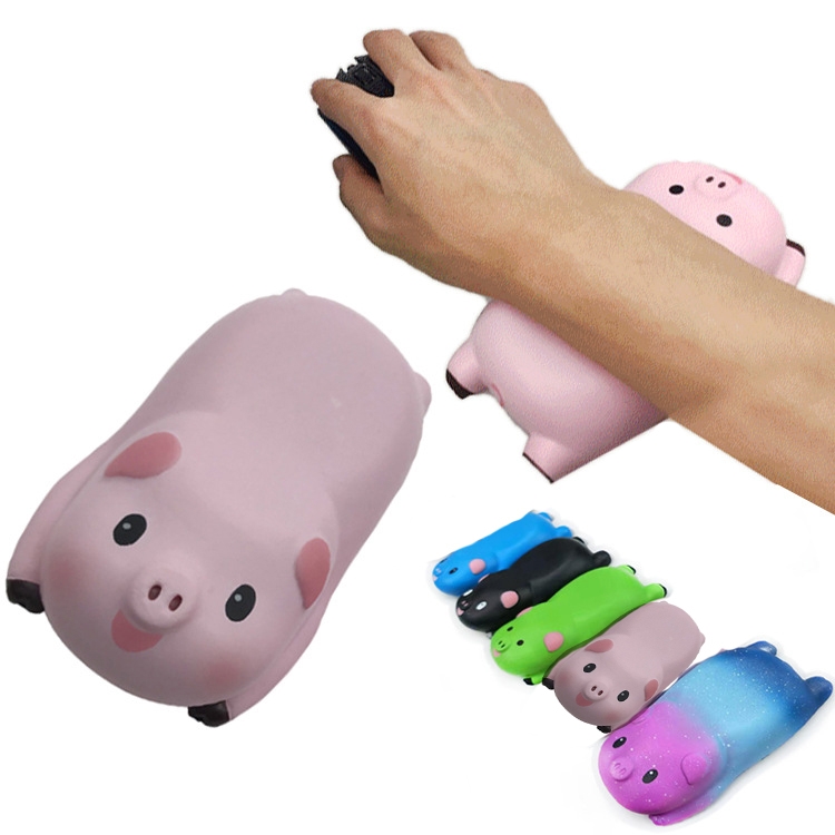 Piggy Office Protection Memoria de muñeca Espuma de espuma de reposo de mano de rebote lento Muñeca Mouse Pad (rosa) - B1