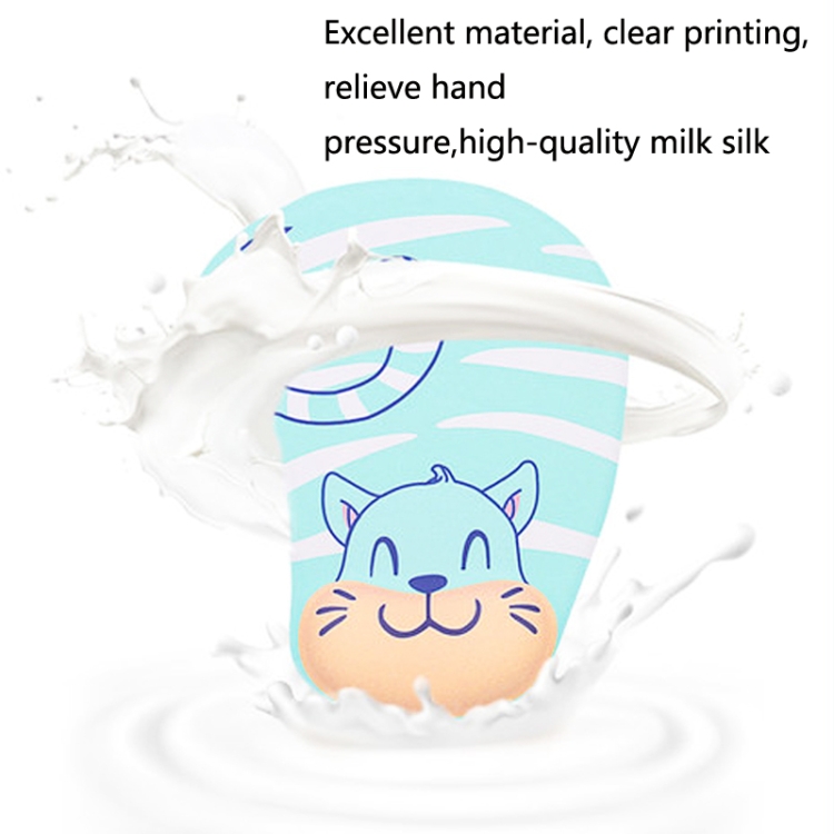 2 PCS silicona cómodo acolchado antideslizante sin resbalón pulsera alfombrilla de ratón, color: gato azul - B5