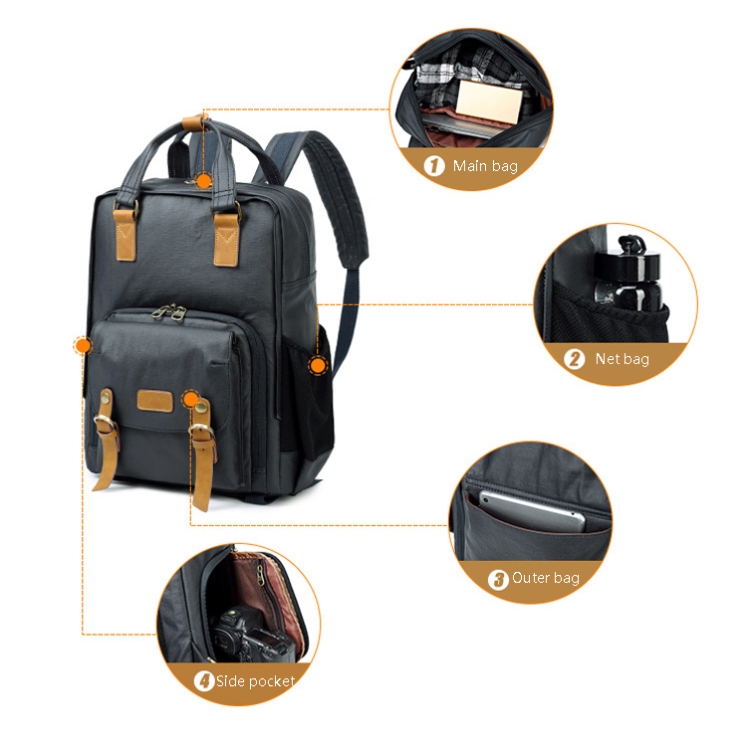 272 Wearable Shoulder Camera Bag Waterproof SLR Digital Camera Bag(Khaki) - B2