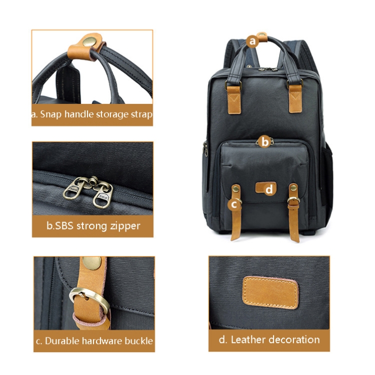 272 Wearable Shoulder Camera Bag Waterproof SLR Digital Camera Bag(Khaki) - B3