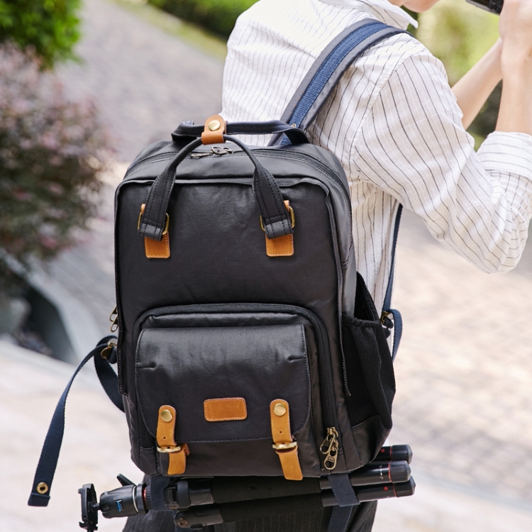 272 Wearable Shoulder Camera Bag Waterproof SLR Digital Camera Bag(Khaki) - B4