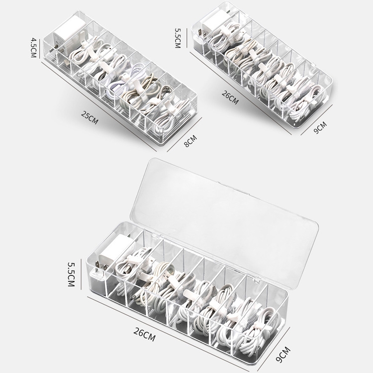 Dust Storage Line Box Hub Finishing Box Desktop Data Cable Storage Box ...