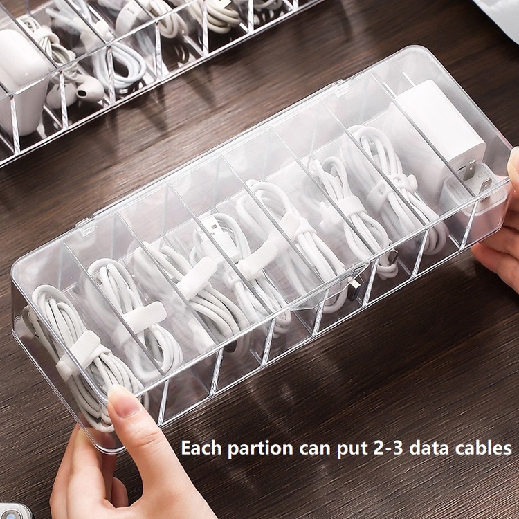 Dust Storage Line Box Hub Finishing Box Desktop Data Cable Storage Box ...