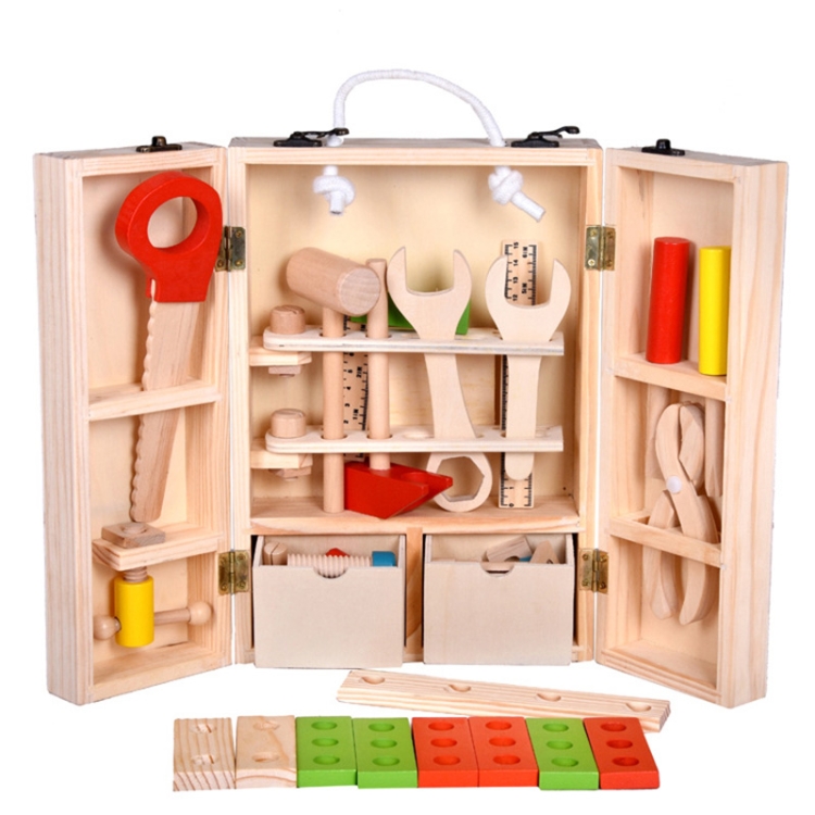 Set di attrezzi per bambini in legno Giocattolo per attrezzi in