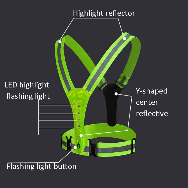 Chaleco reflectante LED alto estiramiento al aire libre chaleco reflexivo  de seguridad de tráfico Ropa reflectante (rosa)