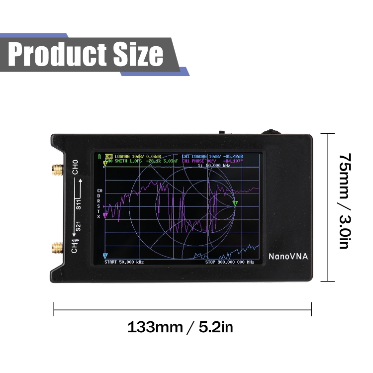 NanoVNA-H4 4 Inch Full View LCD Screen 50Khz-1.5Ghz VNA HF VHF UHF UV ...