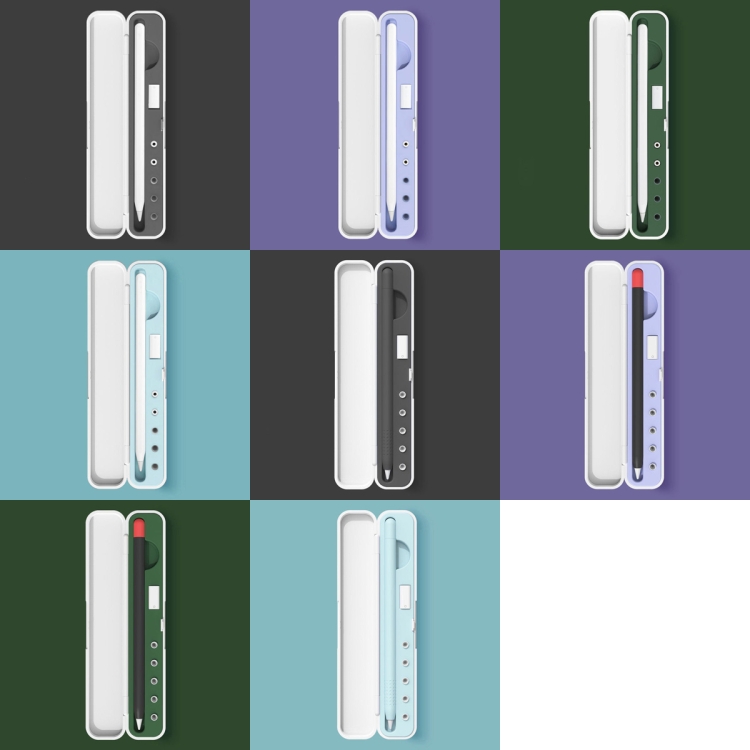 Silicone Stylus Protection Storage Box Box For Apple Pencil 1 / 2 , Specification: 8mm (Glacier Blue) Silicone Stylus Protection Storage Box Box For Apple Pencil 1 / 2 , Specification: 8mm (Glacier Blue)