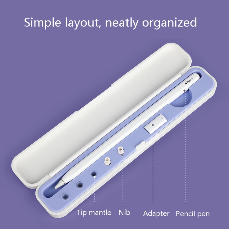 Silicone Stylus Protection Storage Box Box For Apple Pencil 1 / 2 , Specification: 10mm (Clove Purple) Silicone Stylus Protection Storage Box Box For Apple Pencil 1 / 2 , Specification: 10mm (Clove Purple)