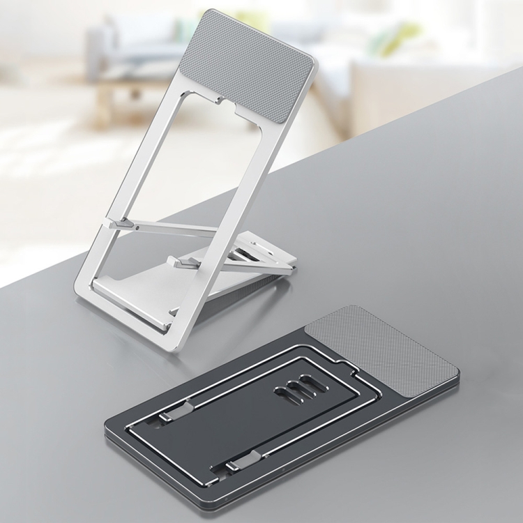 HZ10 Slim Portable Desktop Live Stand Multifunctional Folding Mobile Phone Holder(Silver) HZ10 Slim Portable Desktop Live Stand Multifunctional Folding Mobile Phone Holder(Silver)