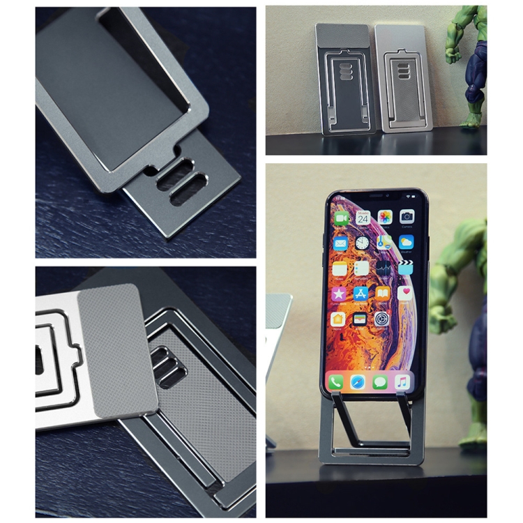 HZ10 Slim Portable Desktop Live Stand Multifunctional Folding Mobile Phone Holder(Silver) HZ10 Slim Portable Desktop Live Stand Multifunctional Folding Mobile Phone Holder(Silver)