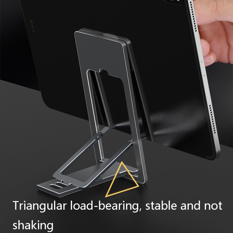 HZ10 Slim Portable Desktop Live Stand Multifunctional Folding Mobile Phone Holder(Silver) HZ10 Slim Portable Desktop Live Stand Multifunctional Folding Mobile Phone Holder(Silver)