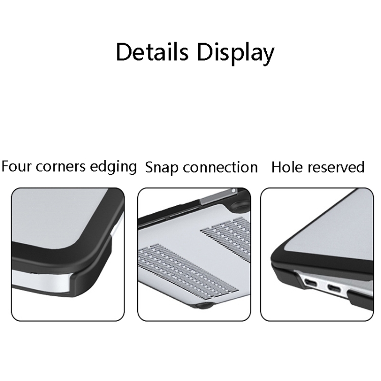 TPU + PC Laptop Protective Case For MacBook Pro 14 inch A2442 2021(Gray Side + Matte Transparent) TPU + PC Laptop Protective Case For MacBook Pro 14 inch A2442 2021(Gray Side + Matte Transparent)