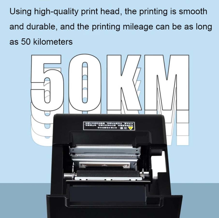 Xprinter XP-Q90EC Impresora térmica de recibos de lista rápida portátil de 58 mm, estilo: puerto USB (enchufe de EE. UU.) - B4
