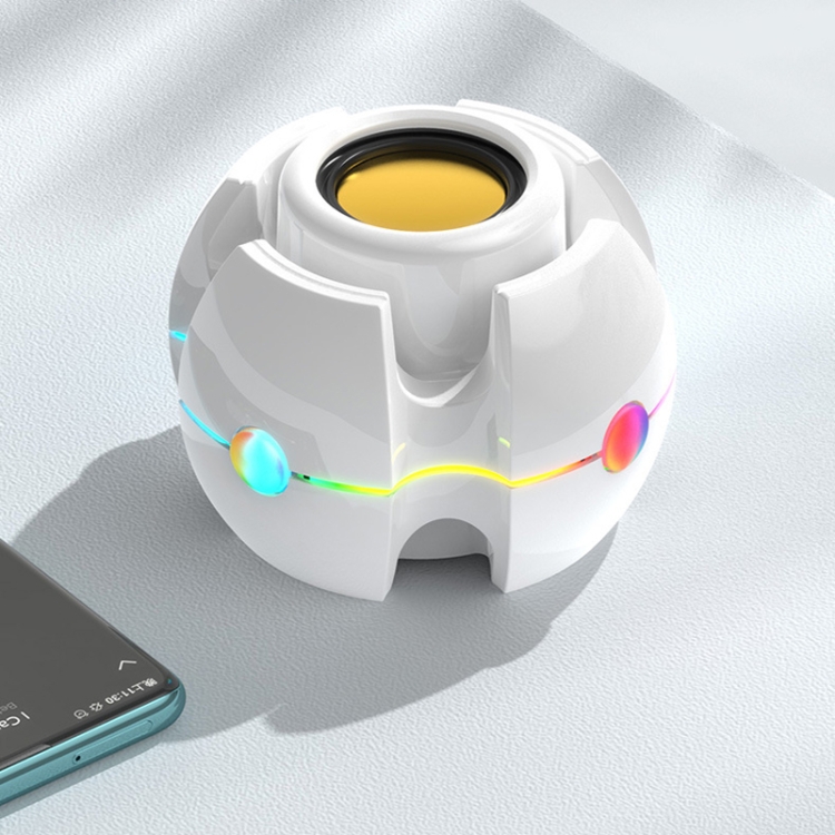 RGB Light Effect Gyro Shape Wireless Bluetooth Audio(Black)