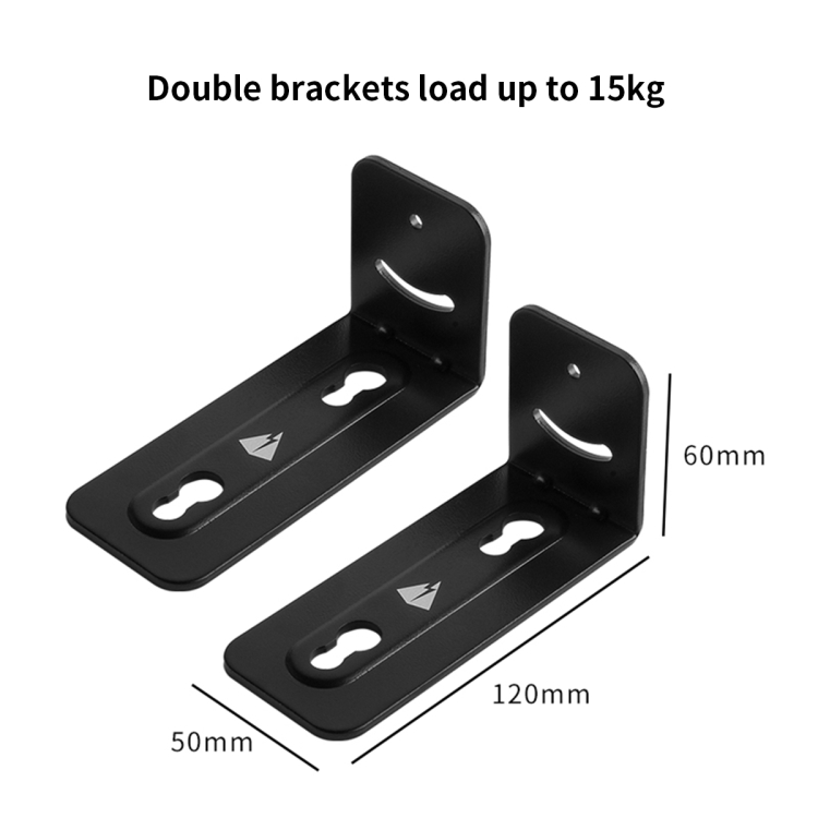 Universal Wall Bracket Non-Slip Storage Bracket for Long Strip Speaker(Black) Universal Wall Bracket Non-Slip Storage Bracket for Long Strip Speaker(Black)