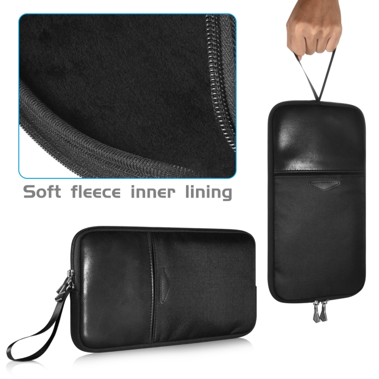 Universal PU Leather + Nylon Waterproof Zipper Portable Keyboard Storage Bag For Apple Wireless Keyboard A1314 & Magic Keyboard A1644(Black) Universal PU Leather + Nylon Waterproof Zipper Portable Keyboard Storage Bag For Apple Wireless Keyboard A1314 & Magic Keyboard A1644(Black)