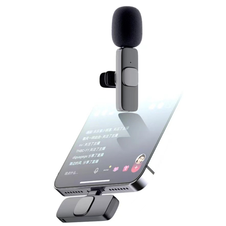 Micrófono inalámbrico Lavalier Teléfono móvil Toma de video en vivo Micrófono pequeño, especificación: 8 Pin Direct 1 a 2 - B1