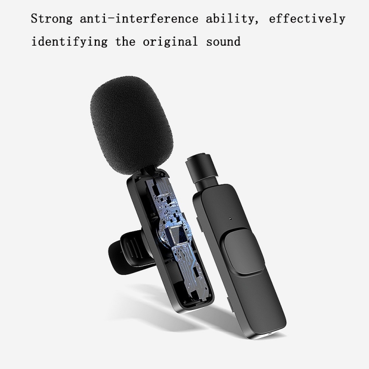 Micrófono inalámbrico Lavalier Teléfono móvil Toma de video en vivo Micrófono pequeño, especificación: 8 Pin Direct 1 a 2 - B4