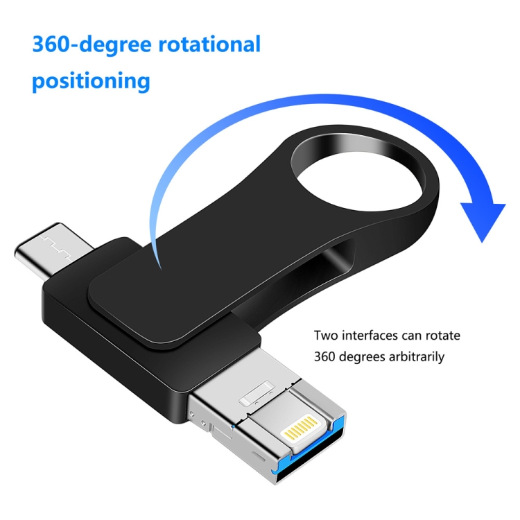 64GB USB 3.0 + 8 Pin + USB-C / Type-C 3 in 1 Mobile Computer Metal U-Disk(Pink) 64GB USB 3.0 + 8 Pin + USB-C / Type-C 3 in 1 Mobile Computer Metal U-Disk(Pink)