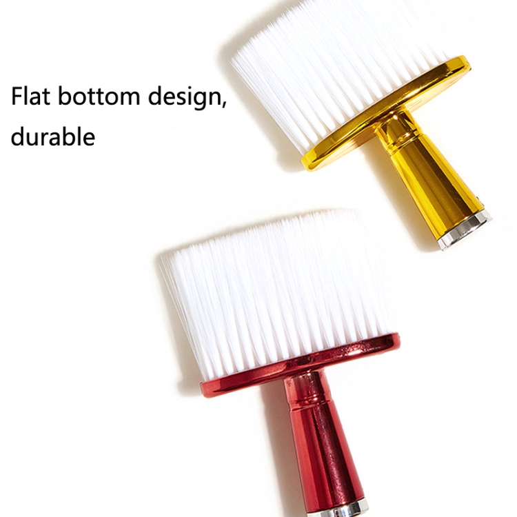 Soft nylon bristles cleaning tool for shaving, broken hair removal, and hair dressing uses at home or salons- P6424 Professional Hairdresser Sweeping Brush Silver