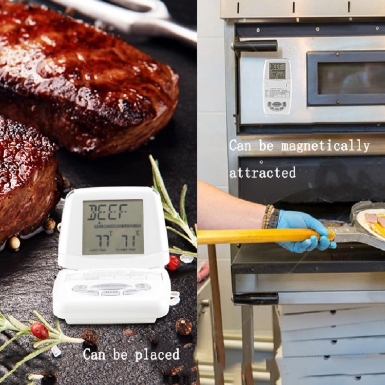 TS-HY62 Digital Kitchen Food Cooking BBQ Wireless Thermometer(Black)