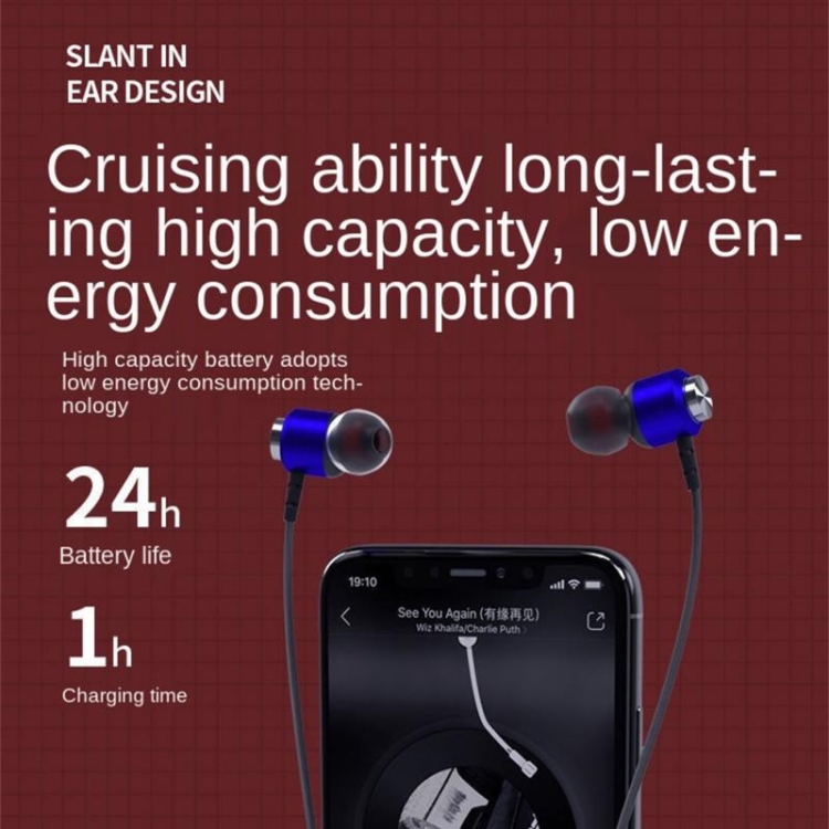 D02 Neck-Mounted Bluetooth Earphone Heavy Bass Sports Running Wireless Headset(Red) D02 Neck-Mounted Bluetooth Earphone Heavy Bass Sports Running Wireless Headset(Red)