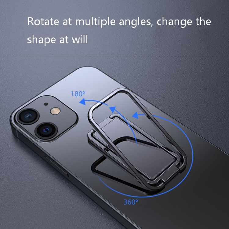Square Folding Metal Holder Rotating Back Stick Desktop Phone Ring Holder(Space Silver) Square Folding Metal Holder Rotating Back Stick Desktop Phone Ring Holder(Space Silver)